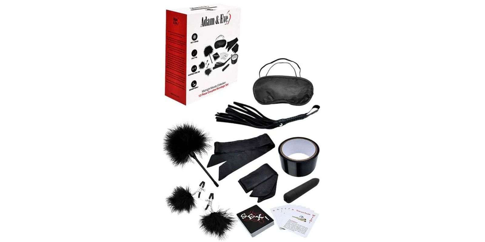 Adam & Eve MIDNIGHT MOODS COLLECTION Bondage Kit Black | Buy Lingerie - Elegant Styles for Every Occasion setting the mood